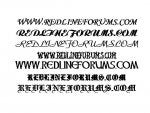 Text Font Line Calligraphy